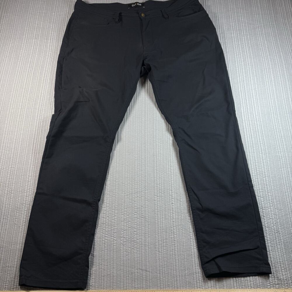 DU/ER Pants Relaxed Mens 36 x 32 Black Gorpcore Athleisure Smart Casual